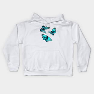 Blue Butterflies Kids Hoodie